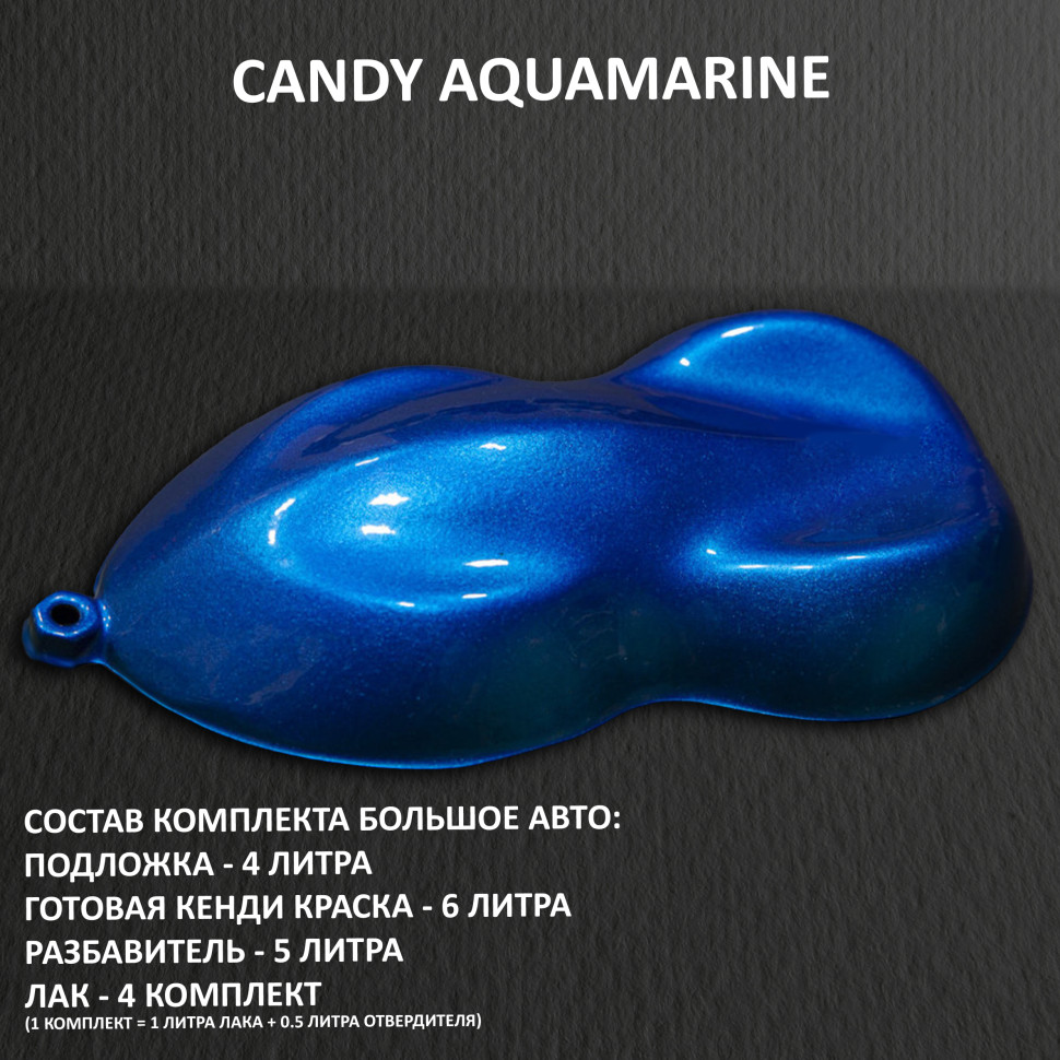  Комплект кенди краски для покраски большого авто Aquamarine