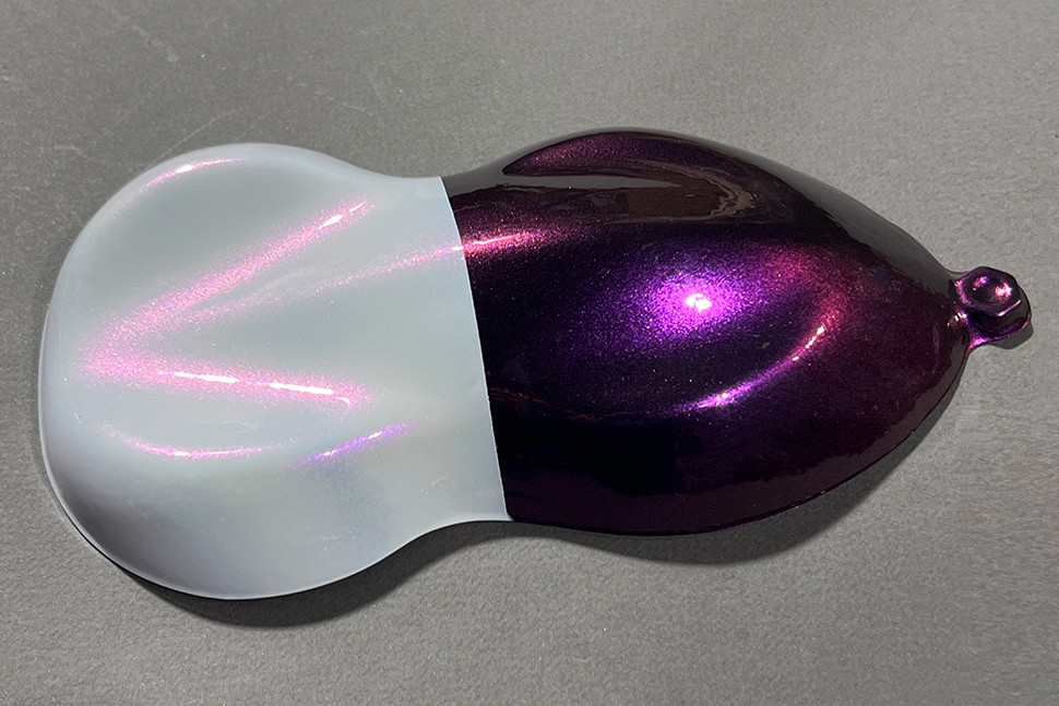 Краска -  синтетическое  стекло, супер прозрачное Transparent Purple-Gold