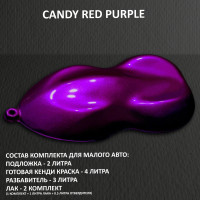 Комплект кэнди краски на малое авто RED Purple