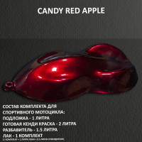 Комплект кэнди краски на спортбайк Red apple