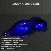 Комплект кэнди краски на спортбайк ATOMIC BLUE