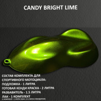 Комплект кэнди краски на спортбайк BRIGHT LIME