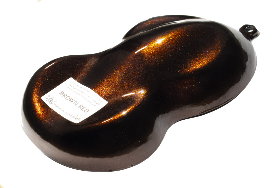 Цветной перламутр, имитирующий цветовой переход кенди-красок Brown Red
