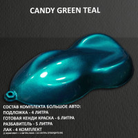  Комплект кенди краски для покраски большого авто GREEN TEAL