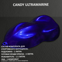 Комплект кэнди краски на спортбайк Ultramarine