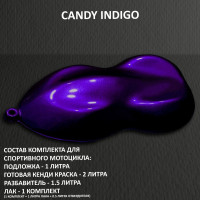 Комплект кэнди краски на спортбайк INDIGO