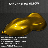 Комплект кэнди краски на среднее авто NETRAL YELLOW