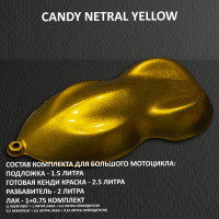 Комплект кенди краски на большой мотоцикл NETRAL YELLOW