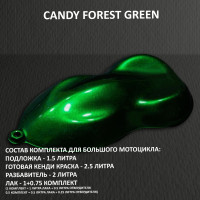 Комплект кенди краски на большой мотоцикл FOREST GREEN