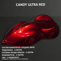 Комплект кэнди краски на среднее авто Ultra Red