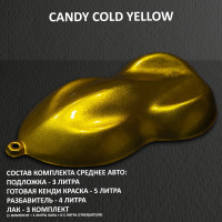 Комплект кэнди краски на среднее авто Cold Yellow