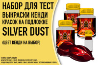 Набор для тест выкраски кенди красок на подложке Silver Dust (с напылением Серебра)