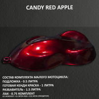 Комплект кенди краски на маленький мотоцикл Red Apple