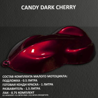 Комплект кенди краски на маленький мотоцикл Dark Cherry