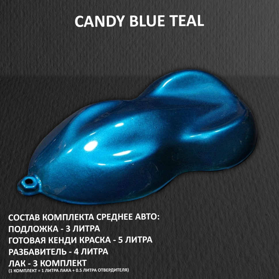 Комплект кэнди краски на среднее авто BLUE TEAL